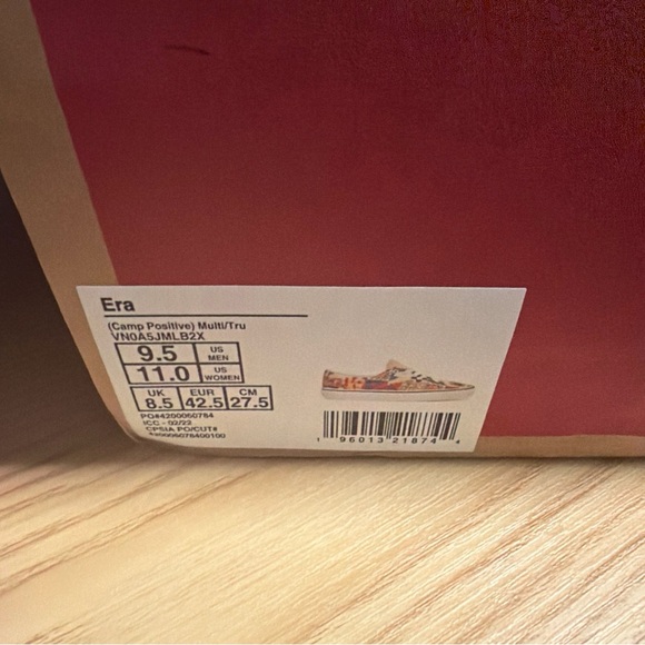 Vans Era Patchwork Men’s Sz 9.5| Wmns 11  Skate Shoe Multicolor Athletic Sneaker - Picture 4 of 6